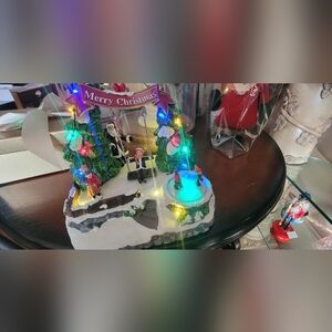 Light up Santa Swinging Display